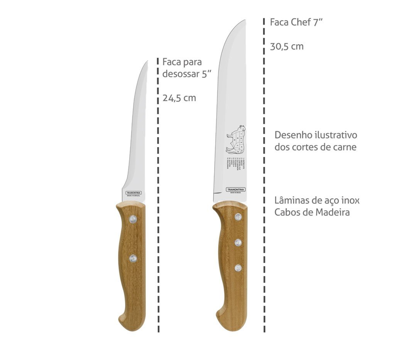 Jogo de Facas em Inox Dynamic II image number 1