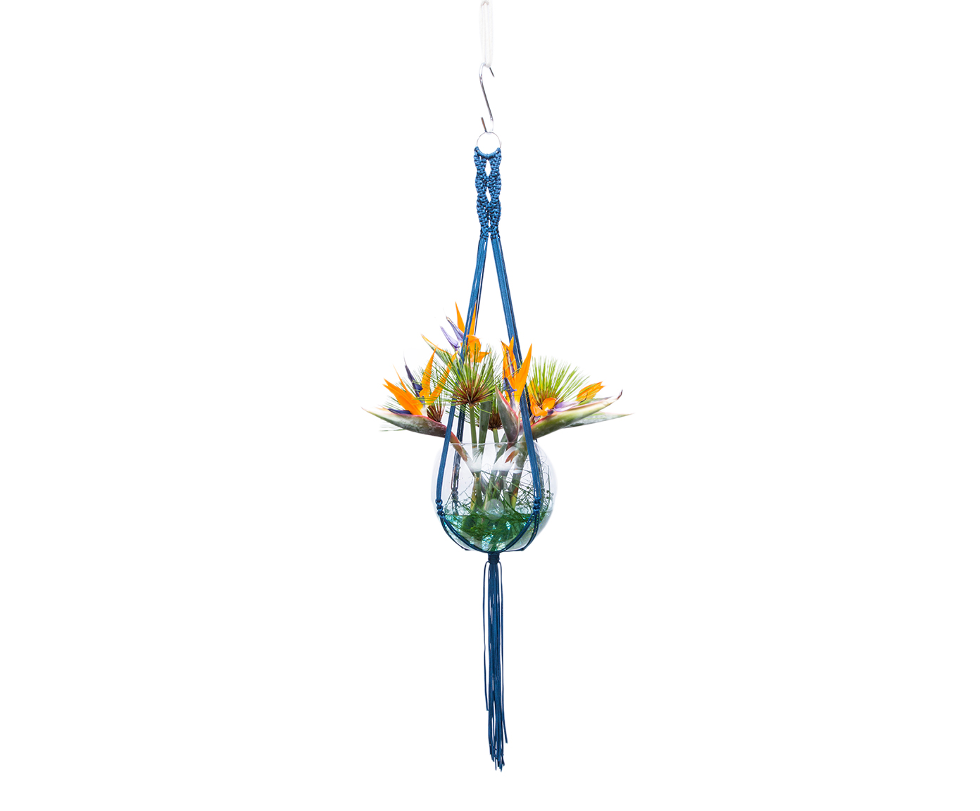 Hanger em Macram&ecirc; Wish Azul Navy image number 2
