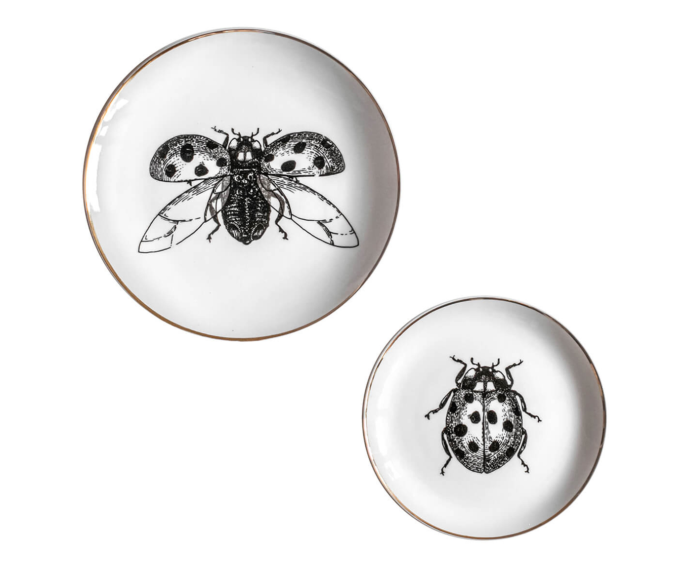 Jogo de Pratos Decorativos em Porcelana Joaninha - image 0