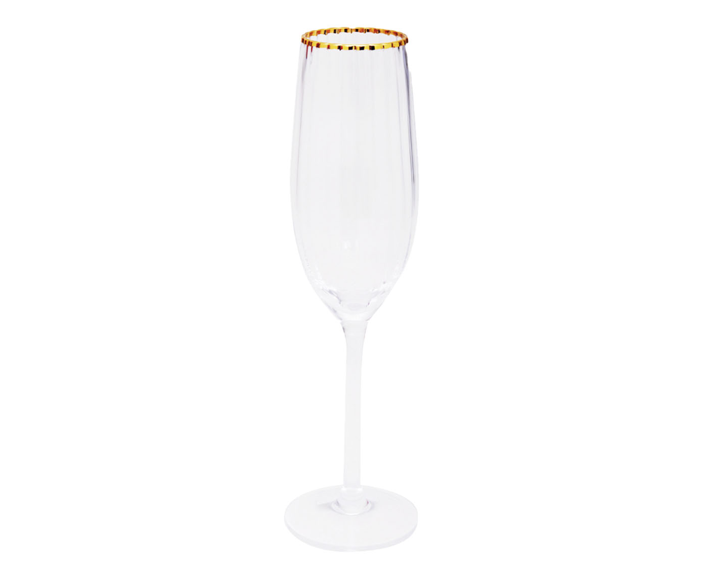 Ta&ccedil;a Flute Vidro Fio Ouro Incolor - 250ml - image 0