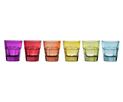 Jogo de Copos para Drinks em Vidro Edis - Colorido image number 1