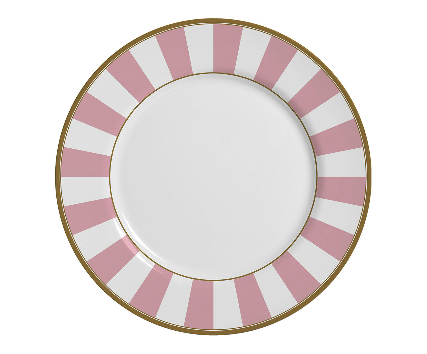 Jogo de Pratos para Sobremesa Stripe Rosa - image 0