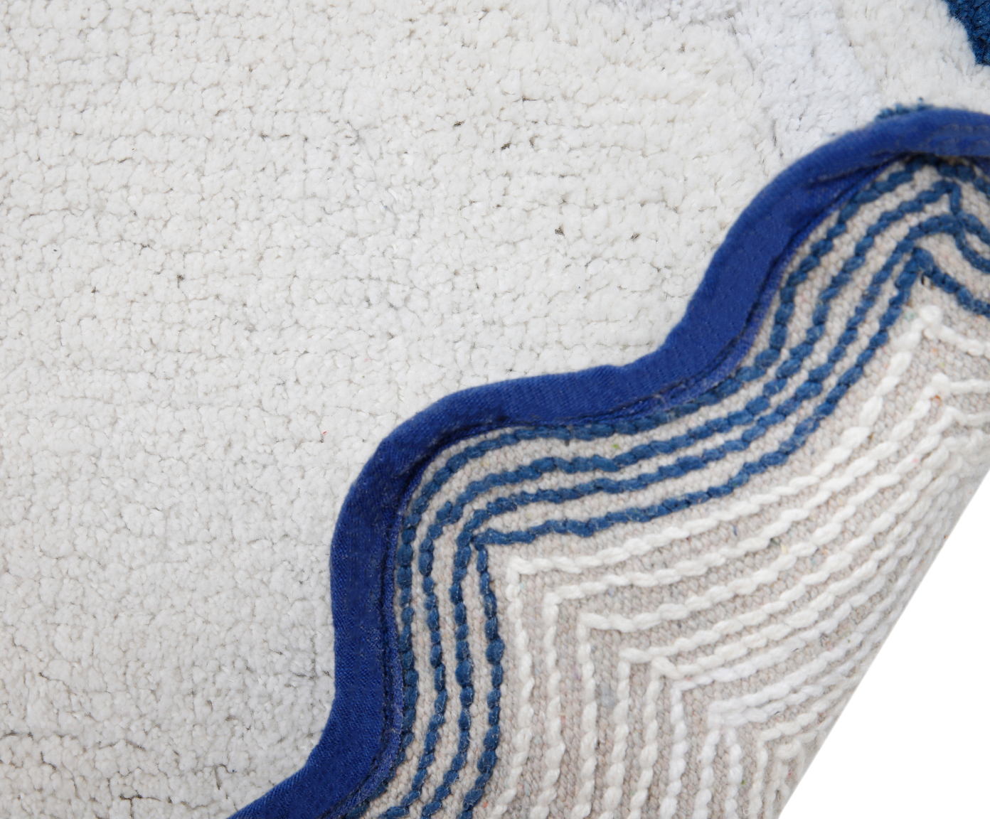 Tapete de Banheiro Ripple Off-White e Azul image number 3