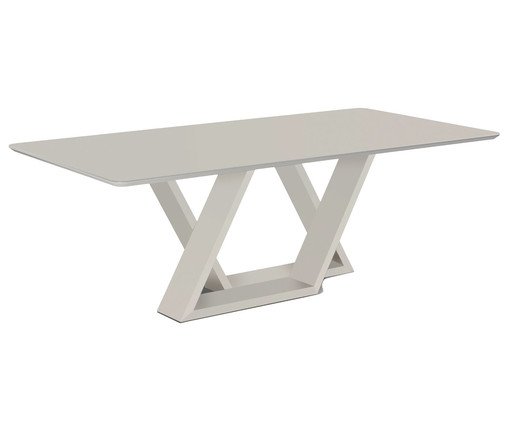Mesa de Jantar Hohen Off-White Gloss image number 0