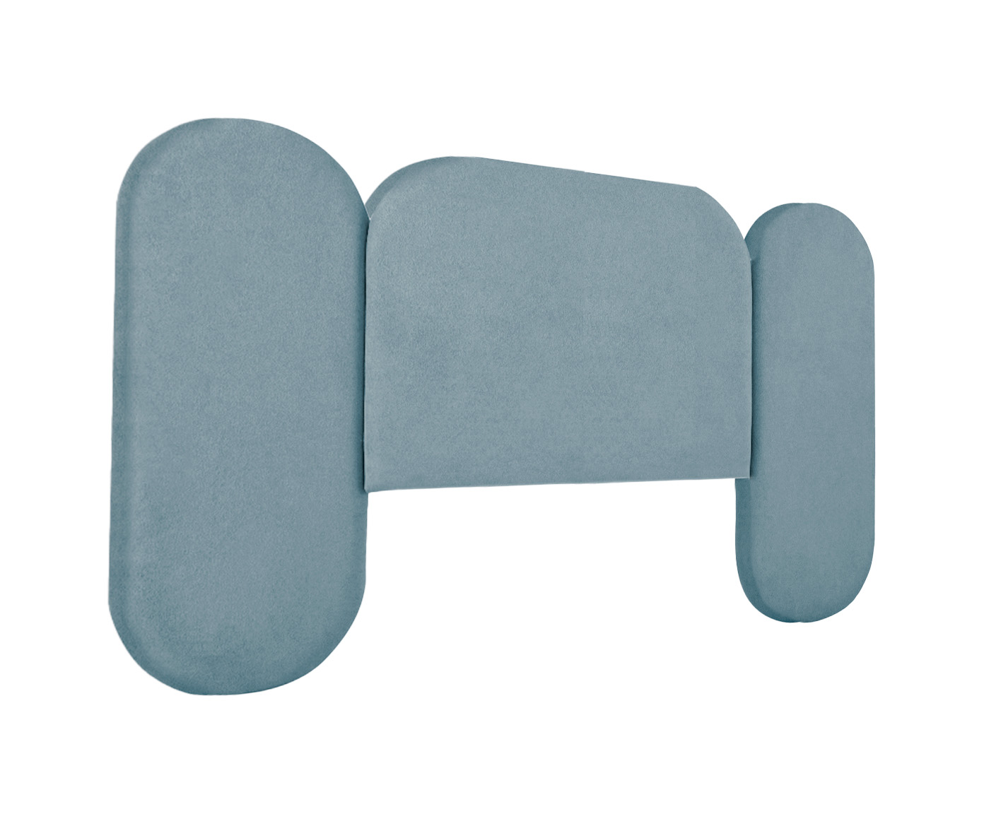 Cabeceira em Boucle Aveludado Arco Embrace Azul image number 3