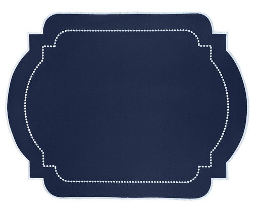 Lugar Americano em Nylon Fancy Azul Marinho - image 0