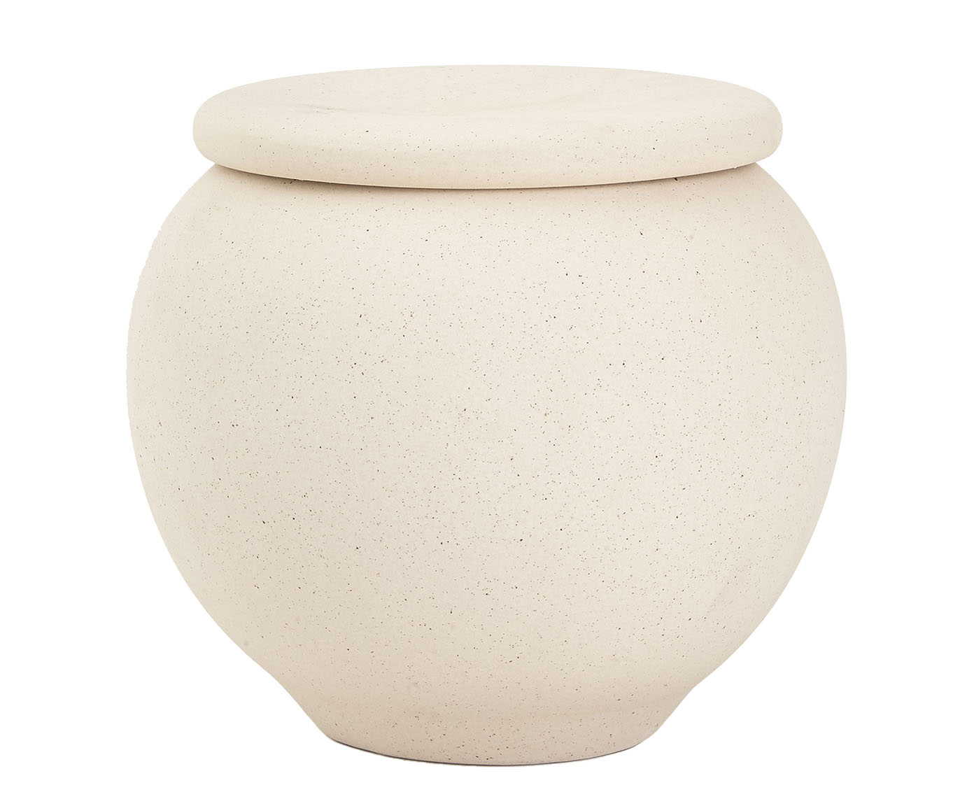 Pote Decorativo em Cer&acirc;mica Grande Durden Off White image number 0