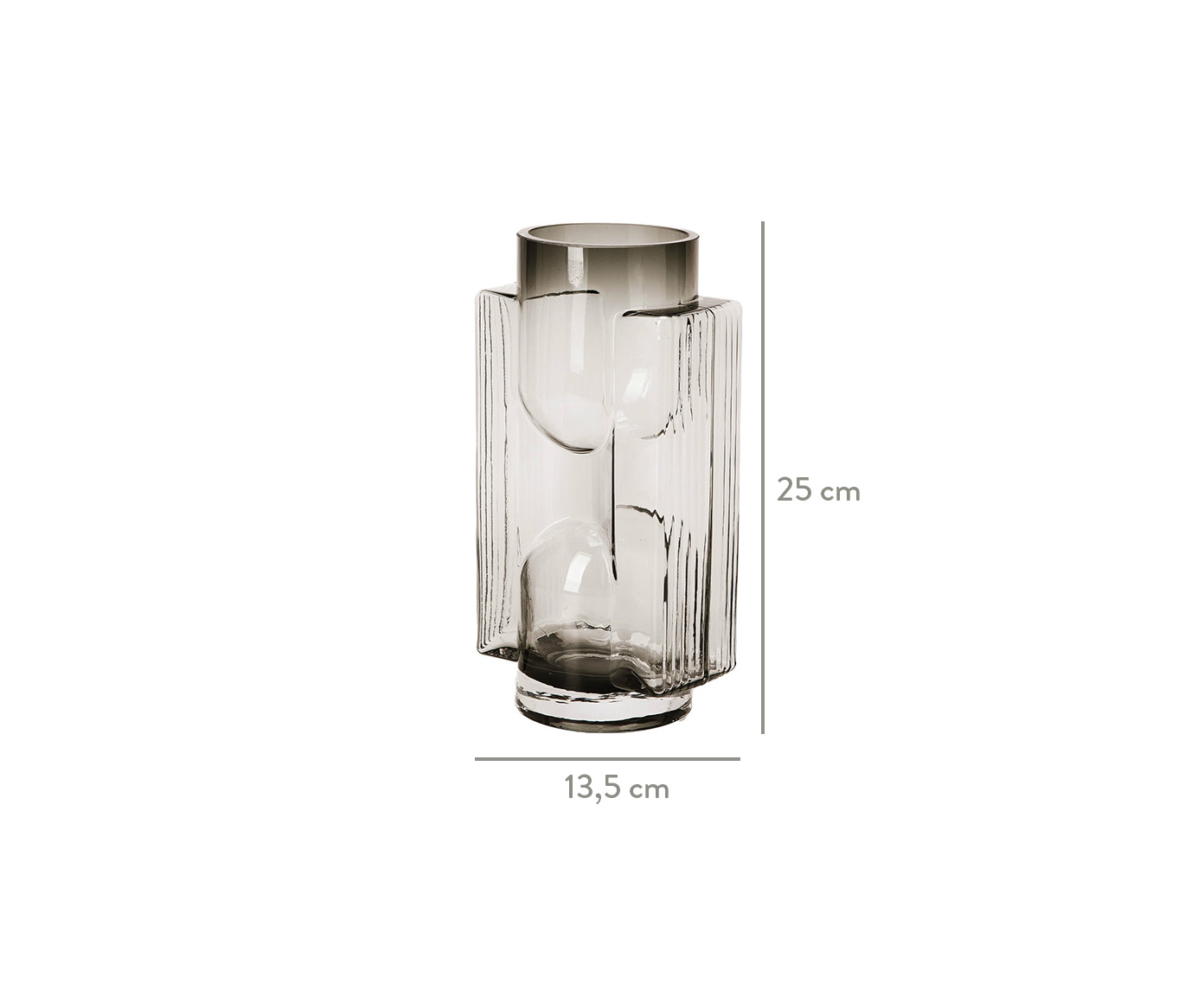 Vaso em Vidro Guni - Cinza image number 2