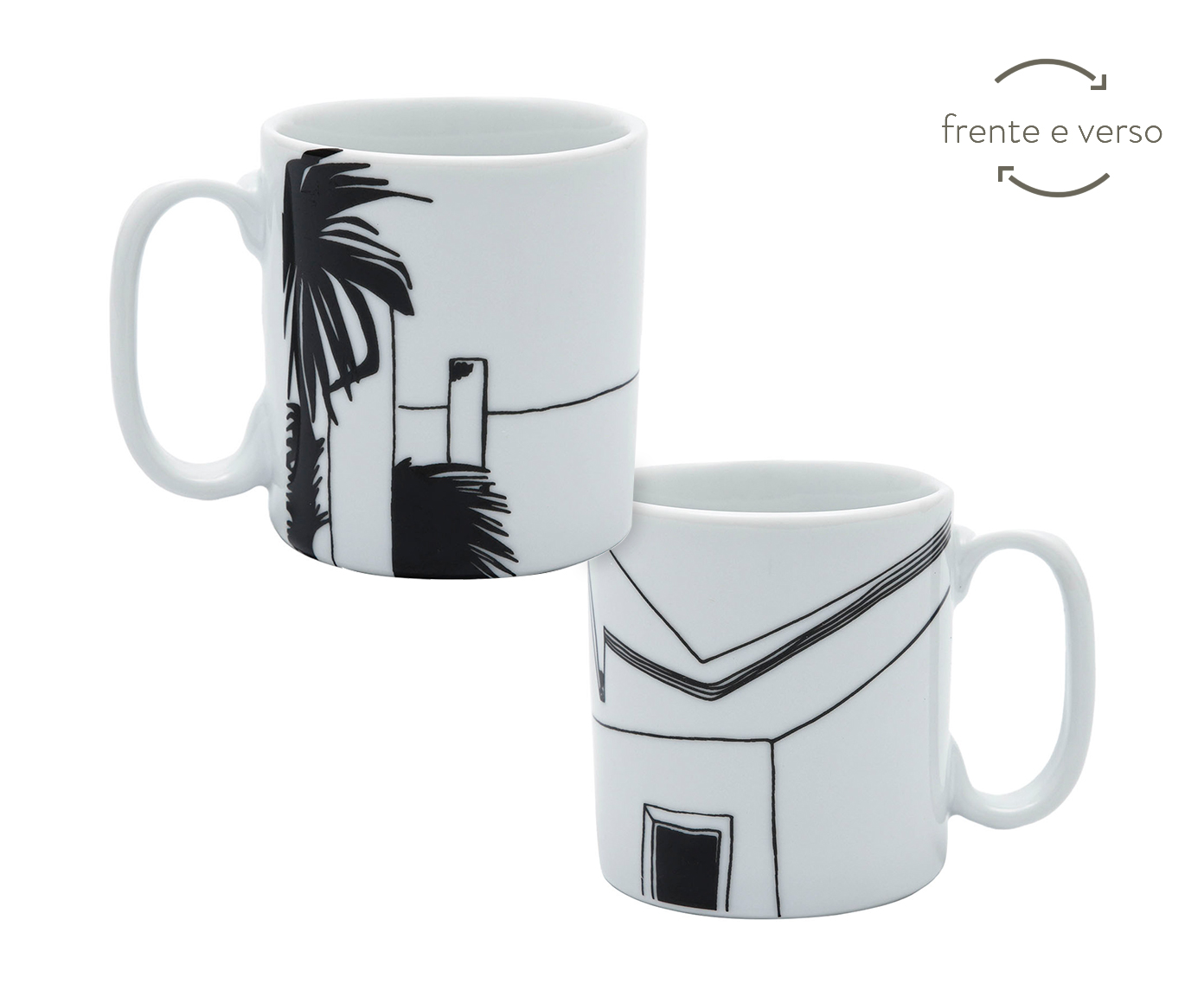 Caneca em Porcelana Modernismo Tropical image number 0
