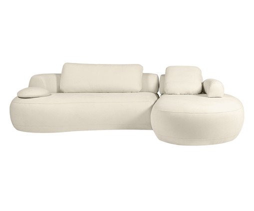 Sof&aacute; Laguna by Elle - Chaise Boucl&ecirc; Off-White VI image number 6