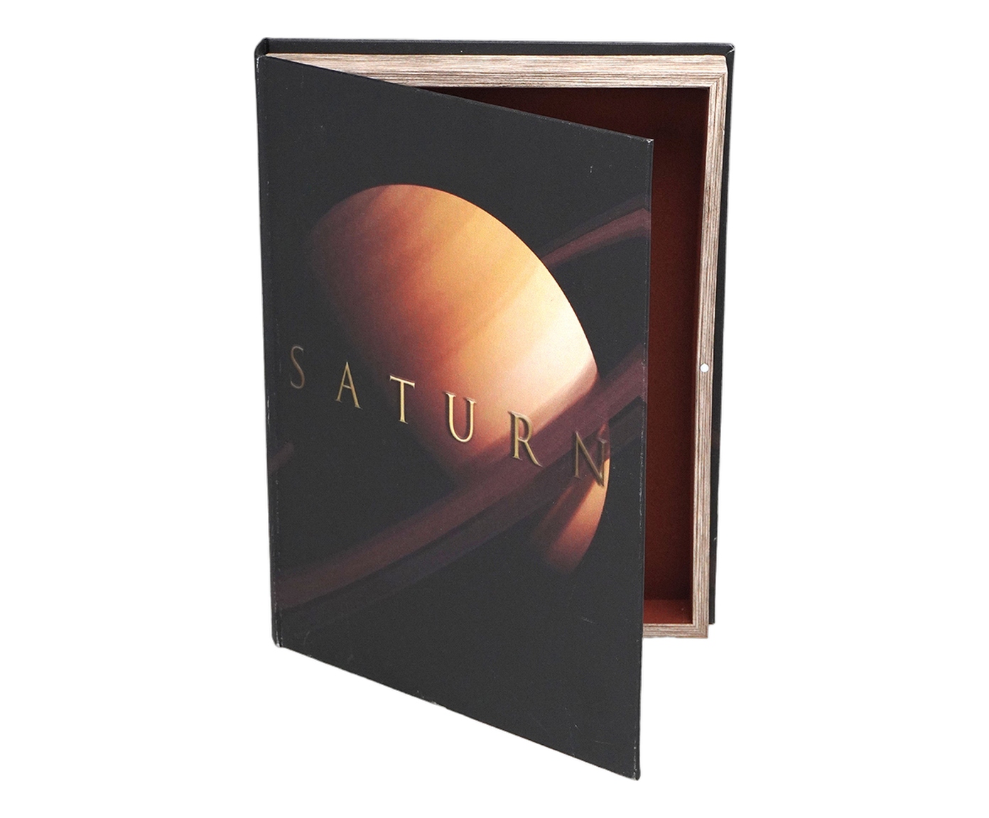 Caixa Decorativa Livro Saturn Amarelo e Preto image number 1