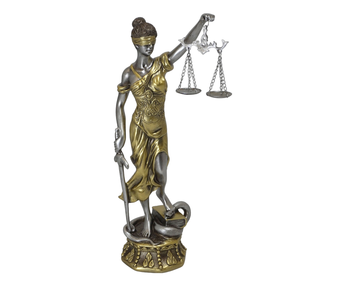 Dama da Justi&ccedil;a Decorativa Ordem Chumbo e Dourado image number 0
