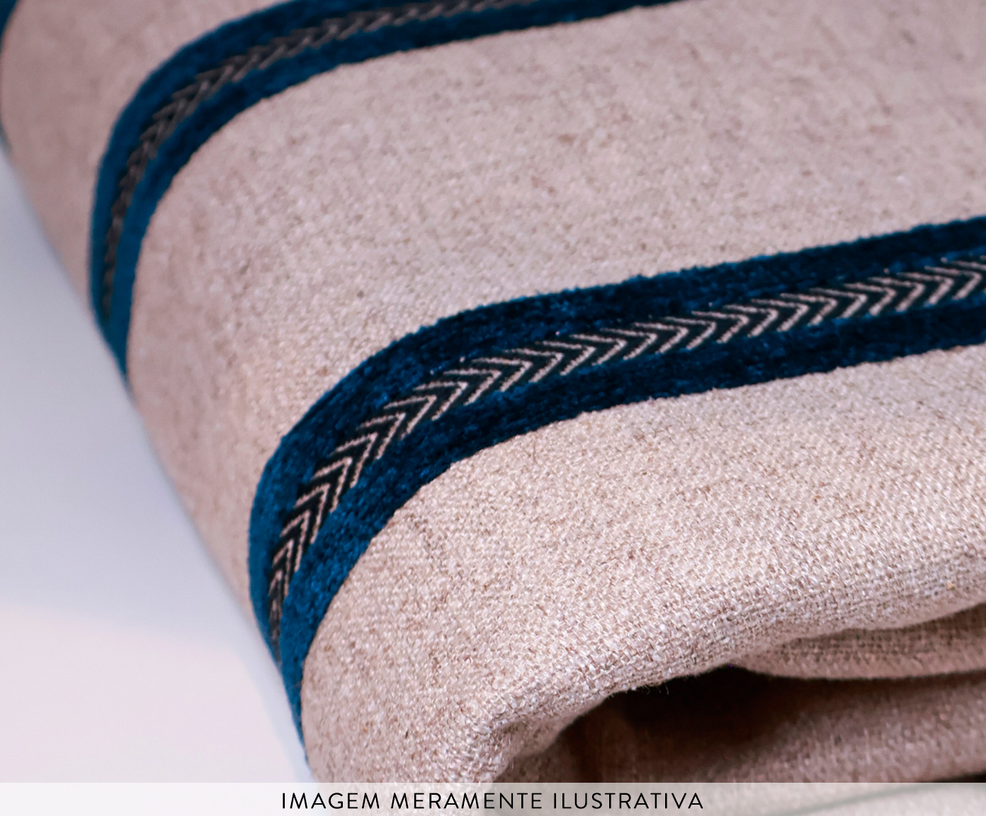 Peseira Gr&eacute;cia Azul Marinho e Sisal Cru - image 1