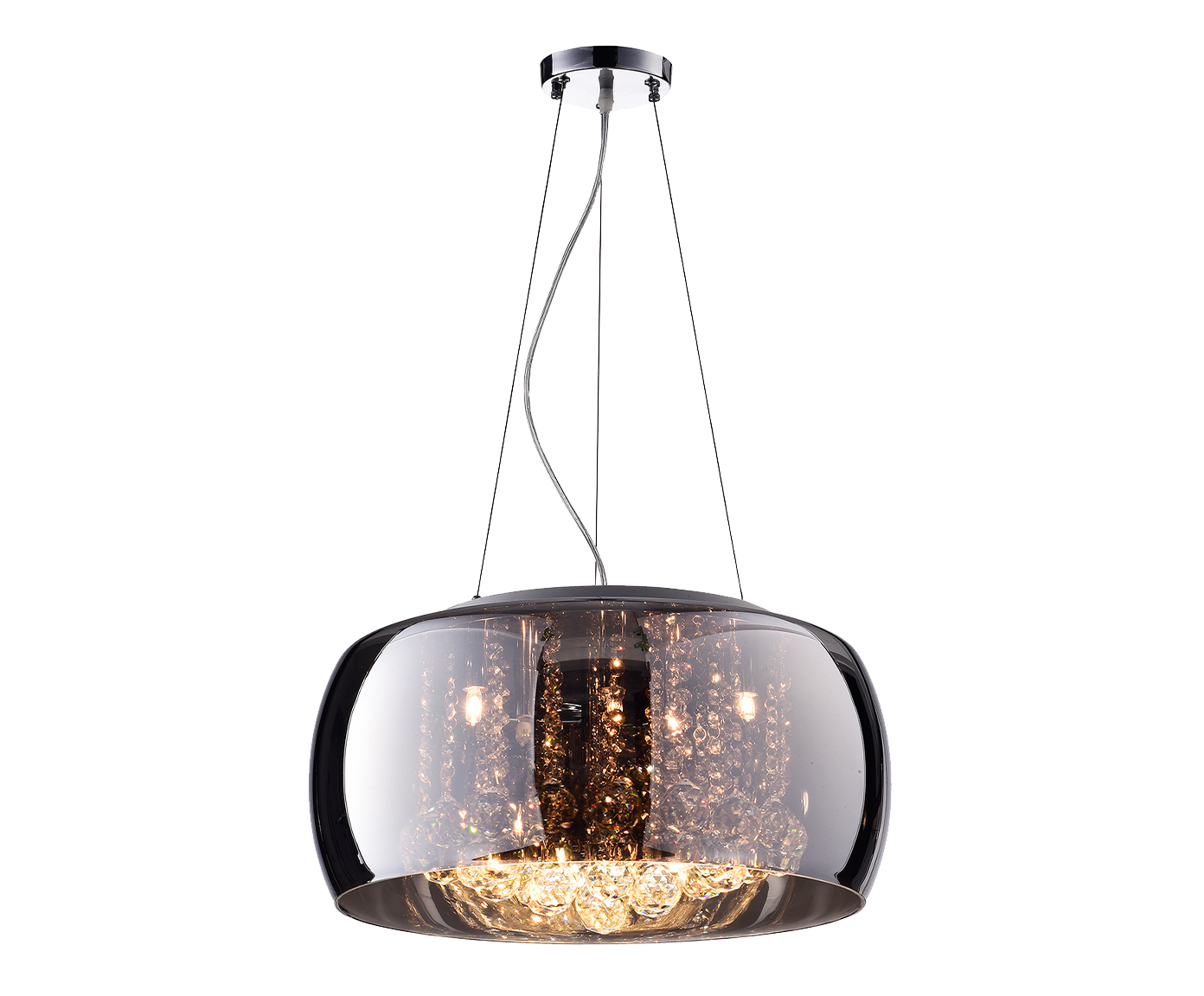 Pendente em Cristal Soho Cromado Transparente Bivolt image number 0