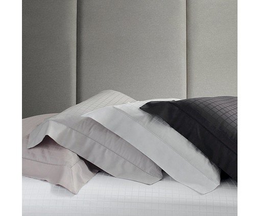 Fronha Damask Stripes Cetim 300 Fios - Branco image number 1