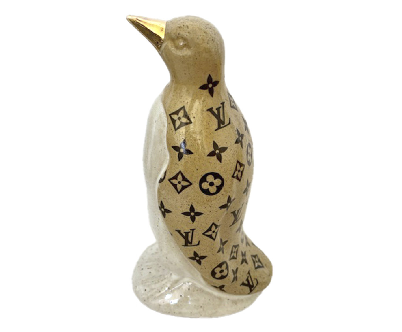 Adorno Pinguim de Geladeira Louis Vuitton Bege image number 1