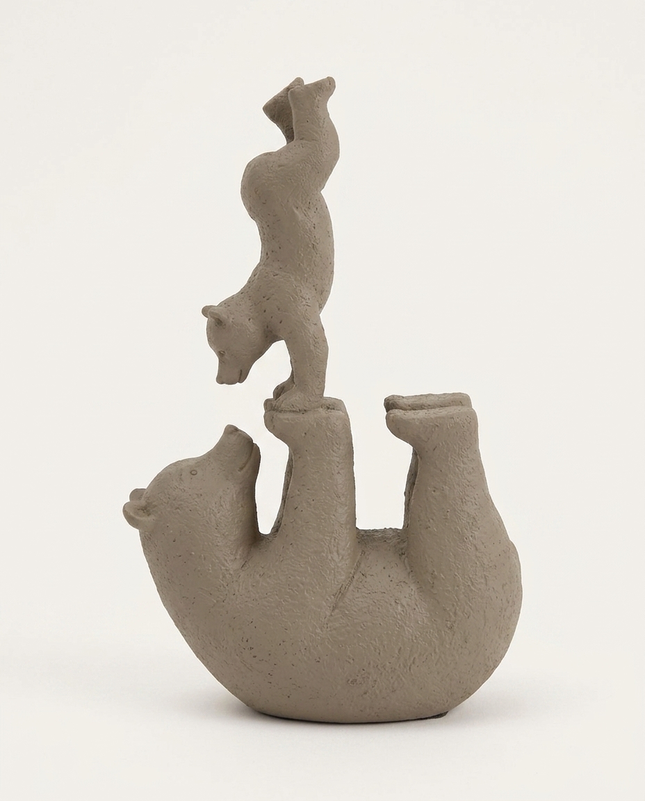 Escultura Ursos Cinza - image 0