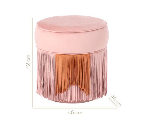 Puff Franja Composta - Rosa image number 10