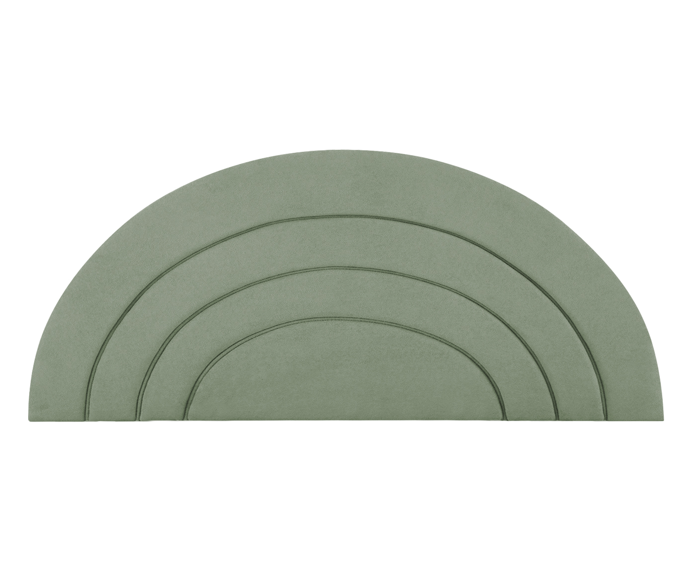 Cabeceira em Boucle Aveludado Arco Verde image number 1