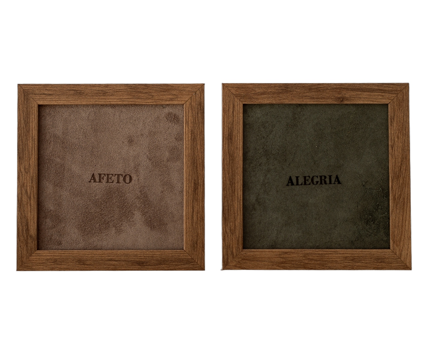 Jogo de Quadros "Afeto e Alegria" Fendi e Verde image number 0