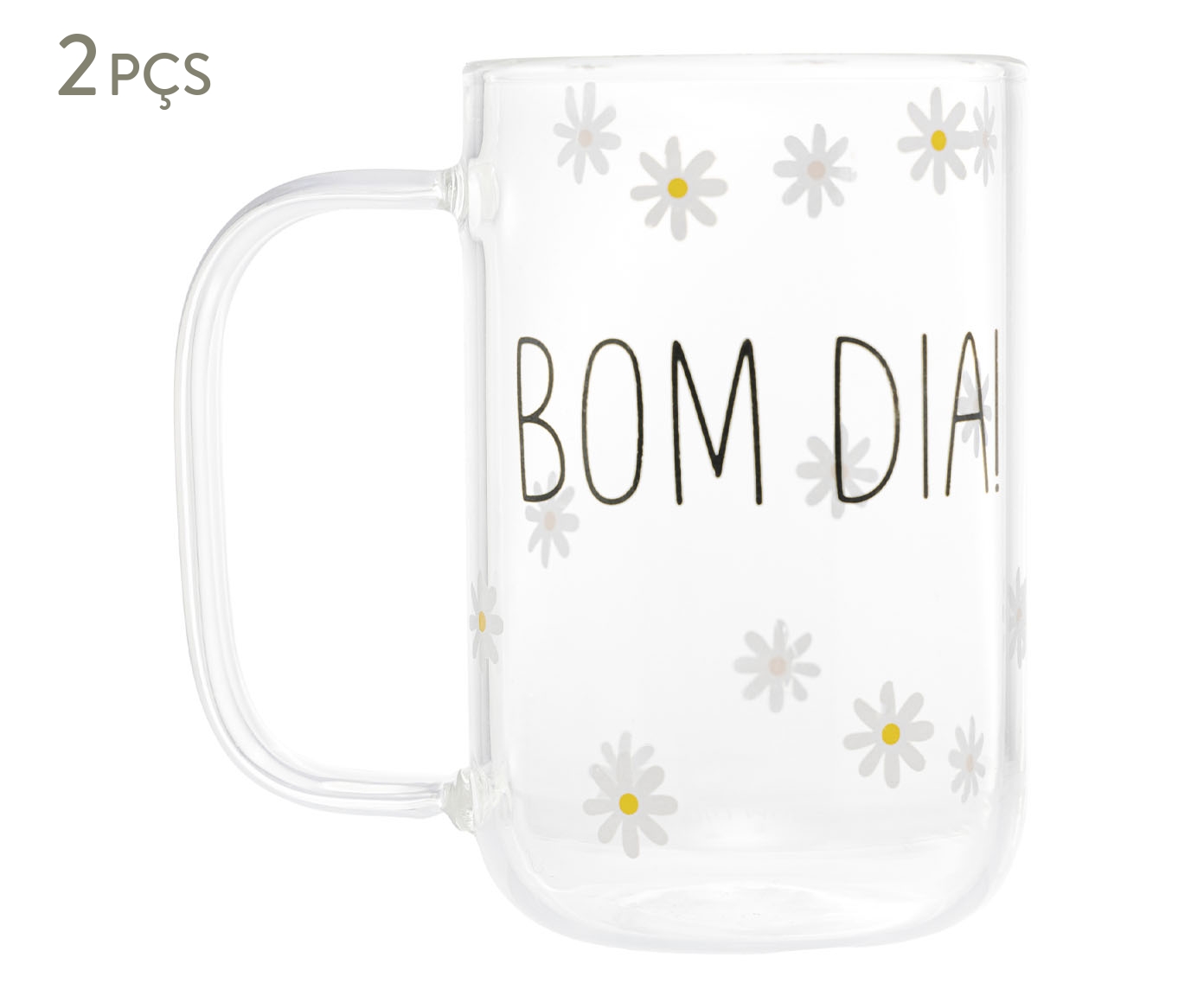 Jogo de Canecas Resistente A Calor Bom Dia image number 0