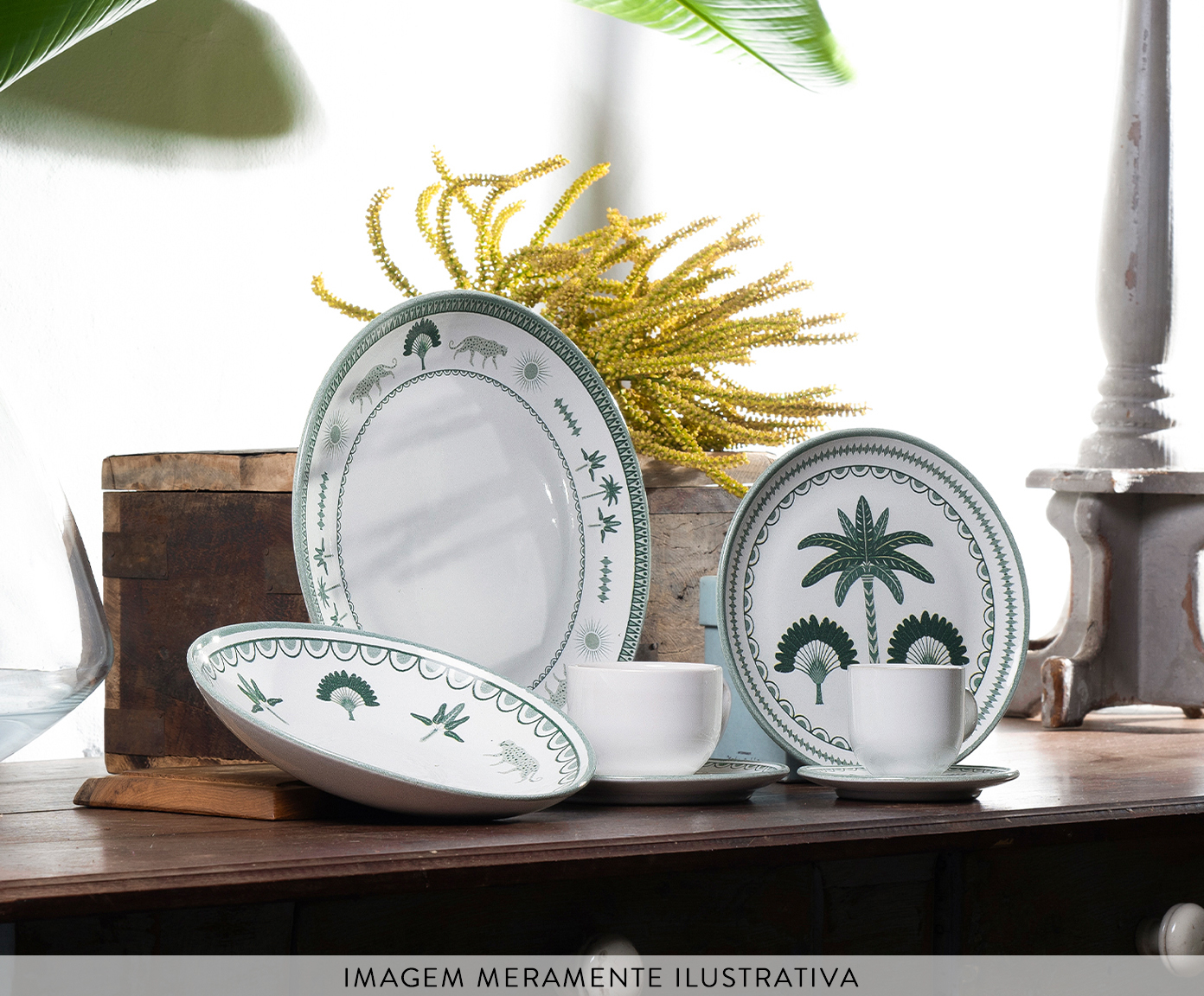 Jogo de X&iacute;caras para Ch&aacute; Coup Stoneware Ex&oacute;tica Floral image number 1