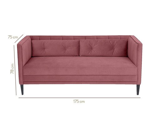 Sof&aacute; Day Bed Bergamo em Veludo - Rosa Ch&aacute; image number 15