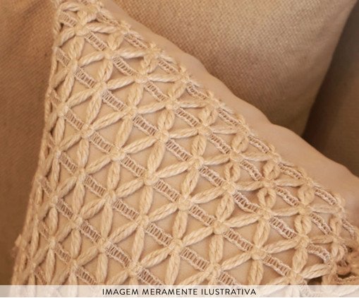 Almofada New Bordada Quadrada - Off White - image 1