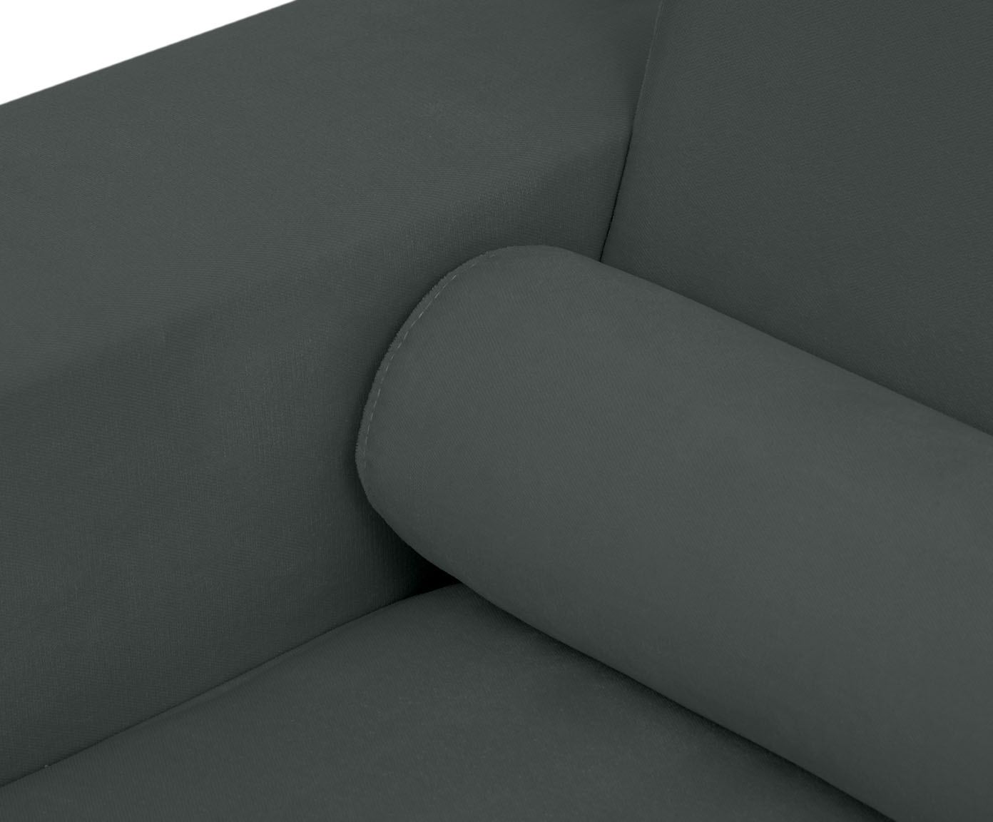 Sof&aacute; Retr&aacute;til Pasha em Veludo com USB - Cinza Escuro image number 5