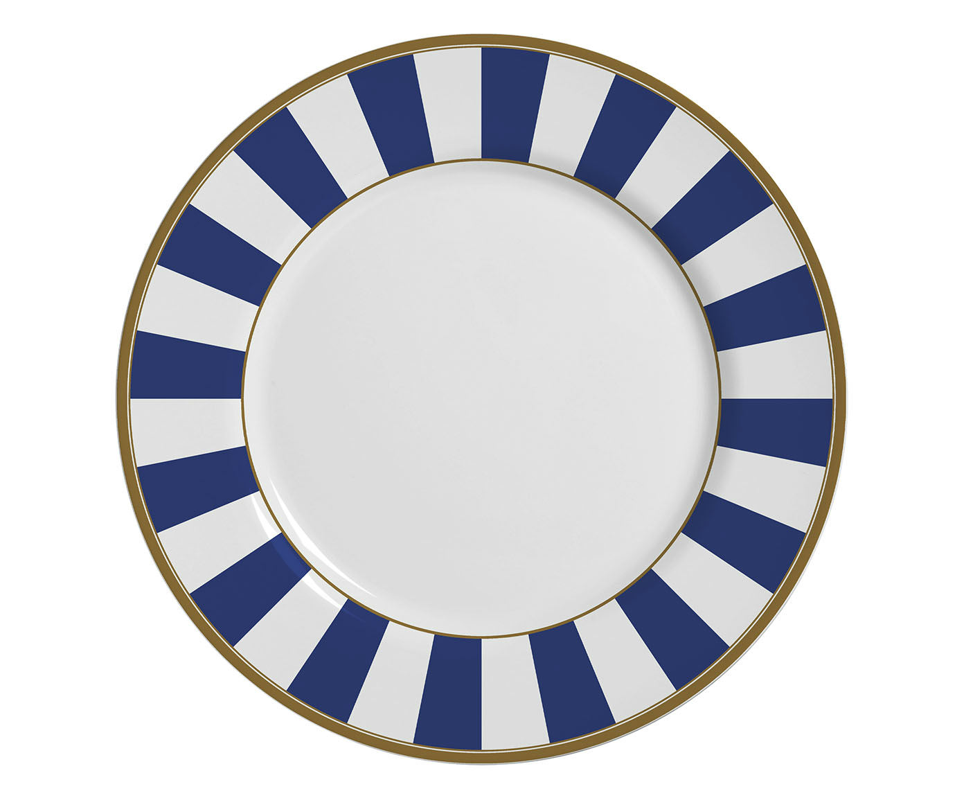 Jogo de Pratos Rasos Stripe Azul - image 0