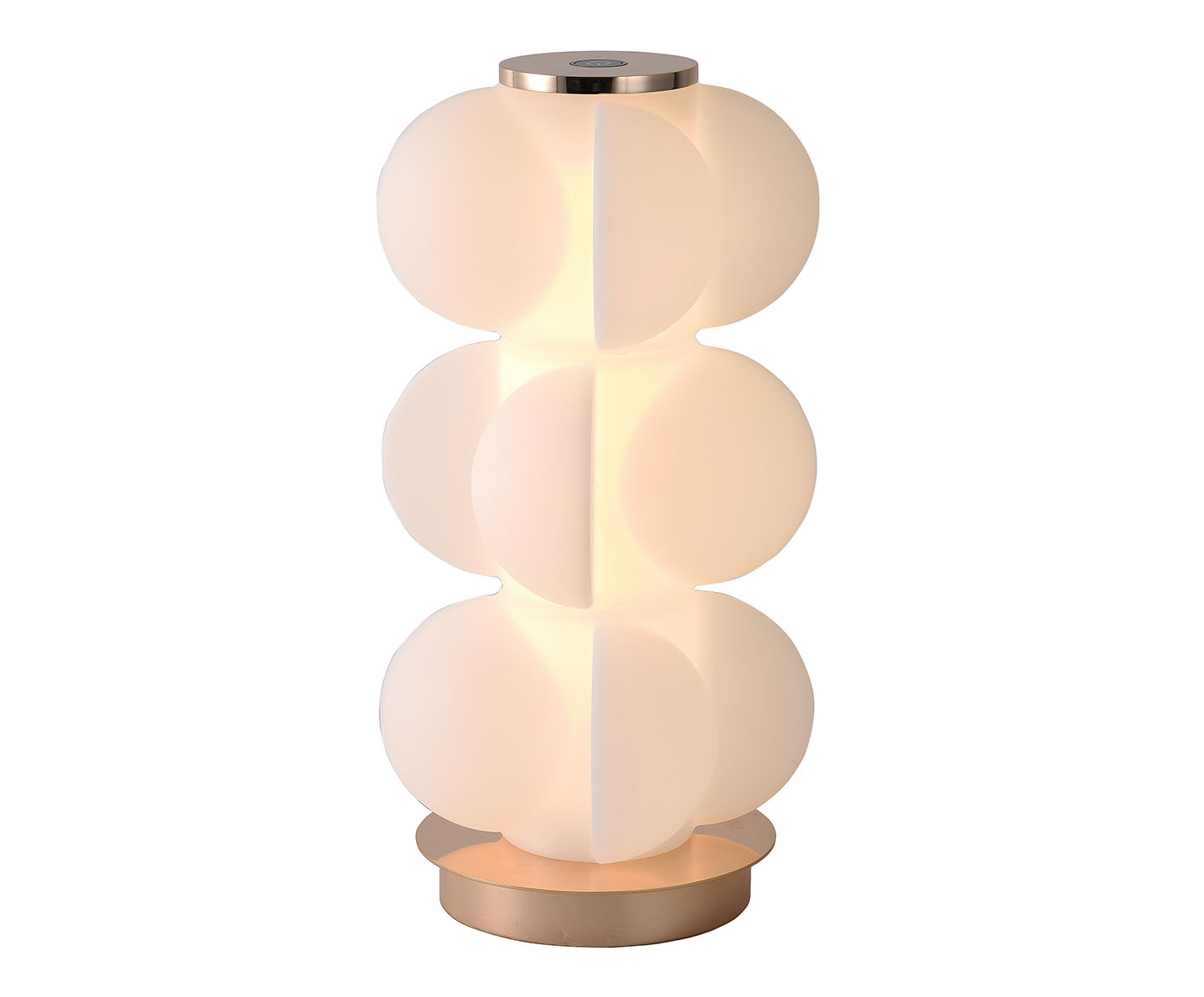 Lumin&aacute;ria Cloud Dourado e Branco Bivolt image number 0
