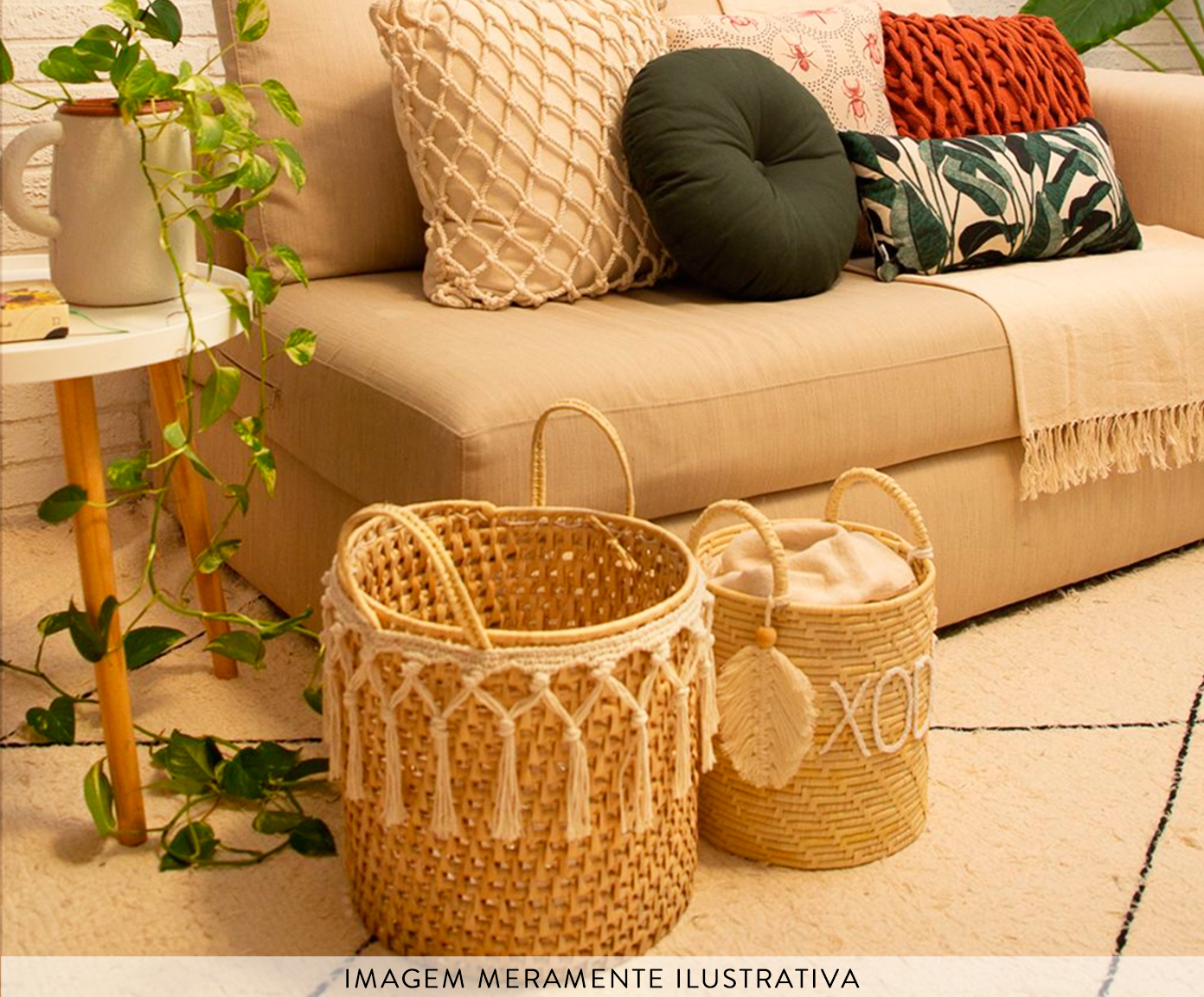 Cesto Organizador Boho Artesanal image number 2