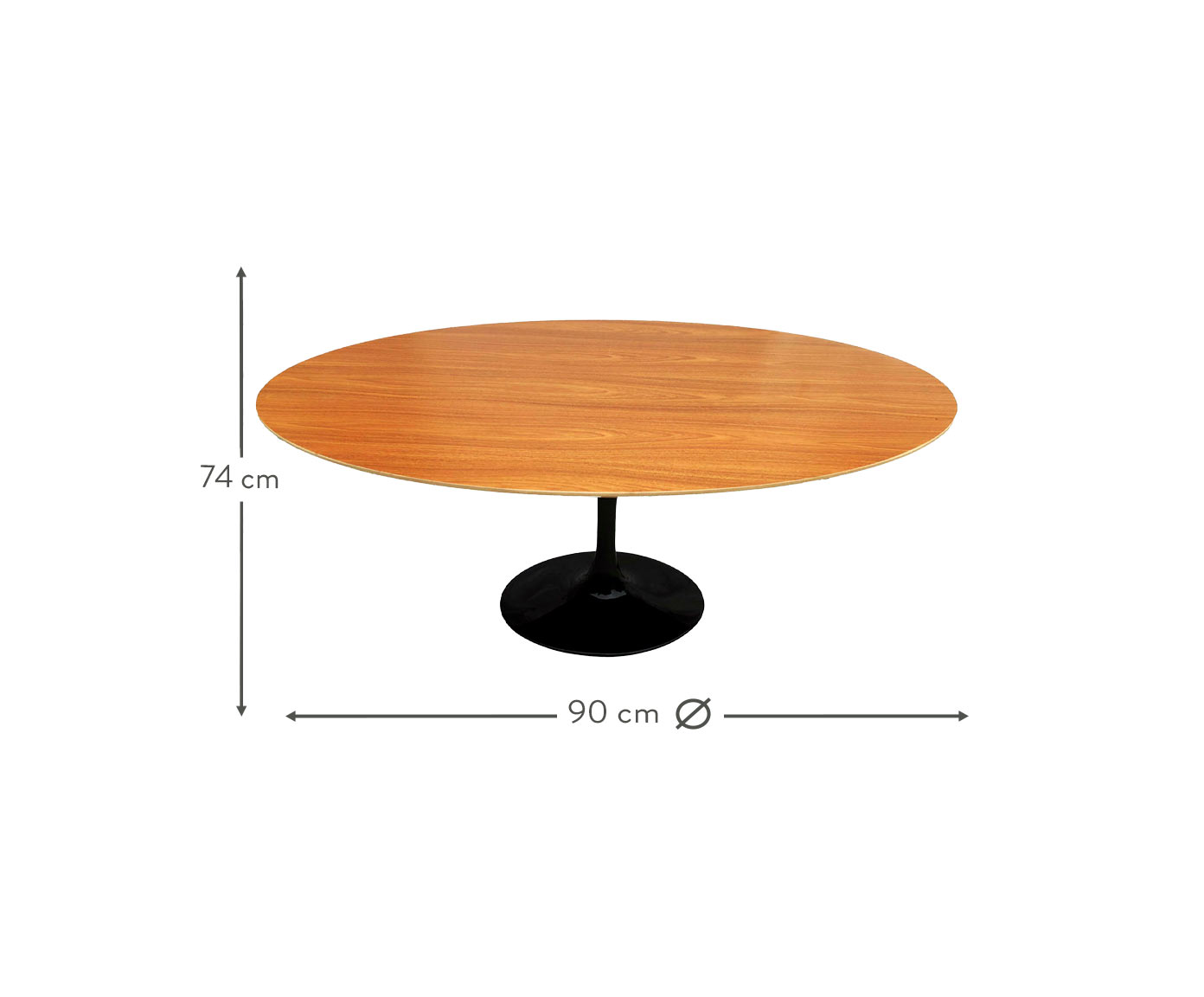 Mesa Saarinen Oval Freij&oacute; Base Preta image number 3