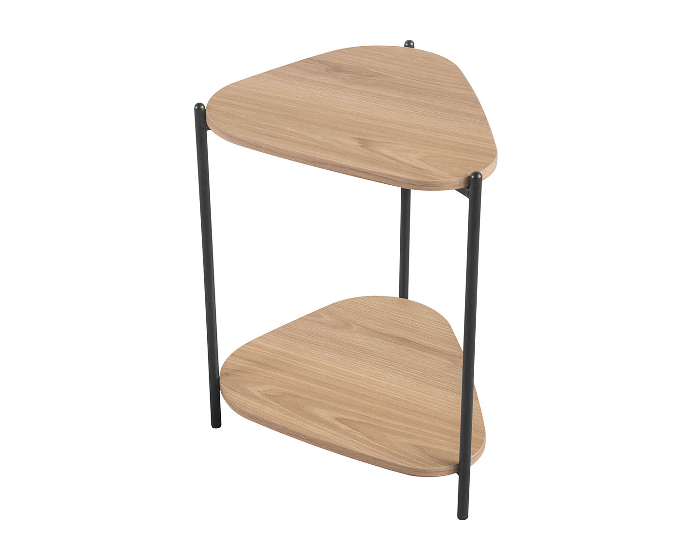 Mesa Lateral Com Prateleira Org&acirc;nica Hanover e Preto image number 1