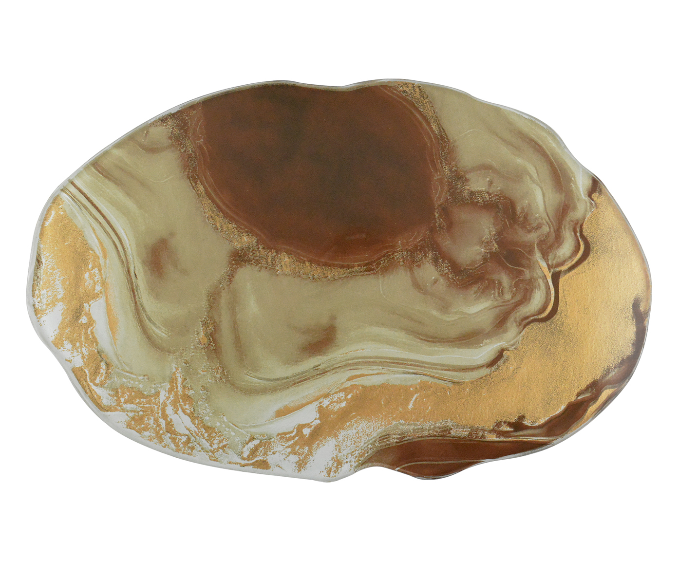 Centro de Mesa Oval Stone Marrom - image 0