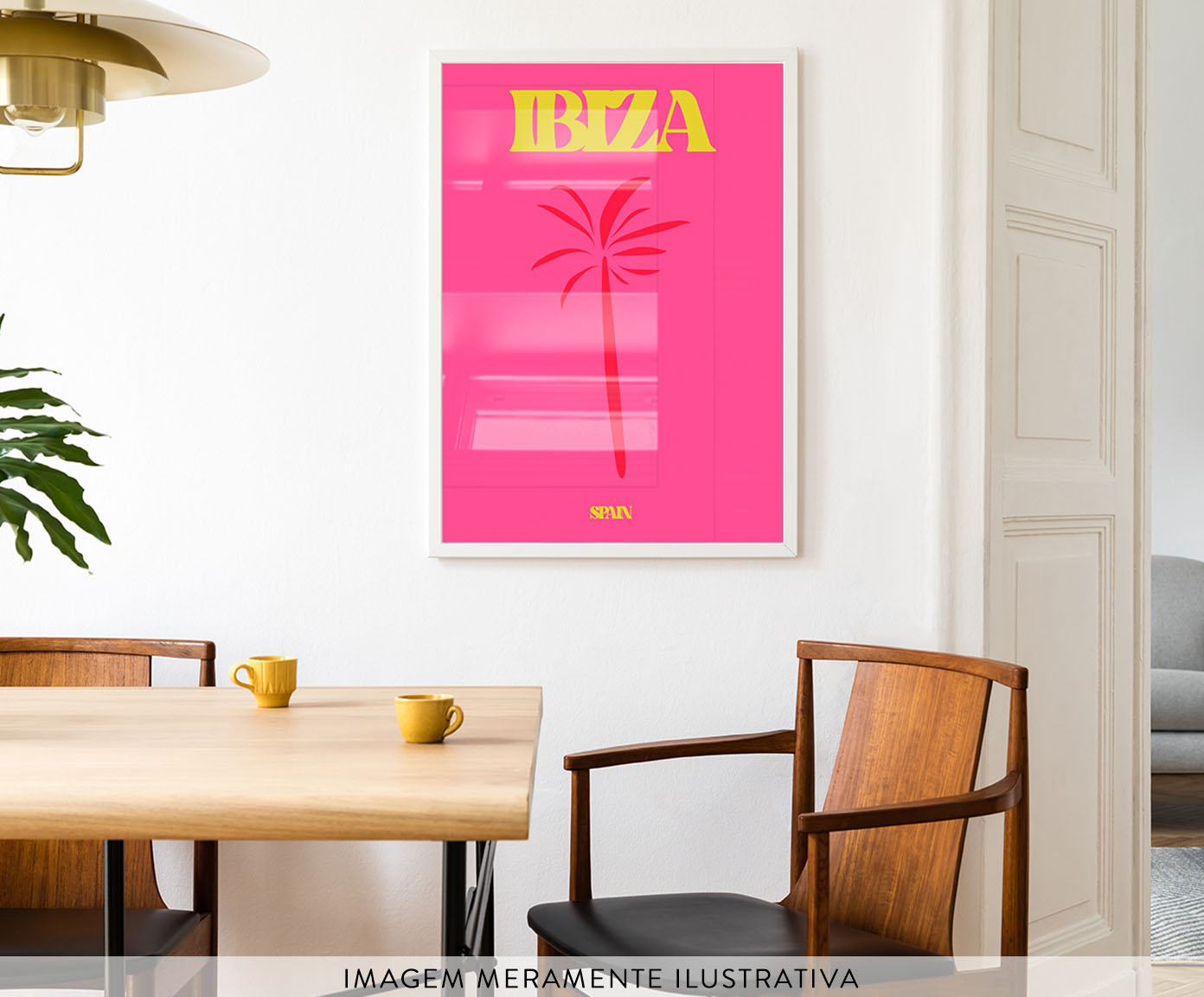Quadro Ibiza com Moldura Branca image number 1