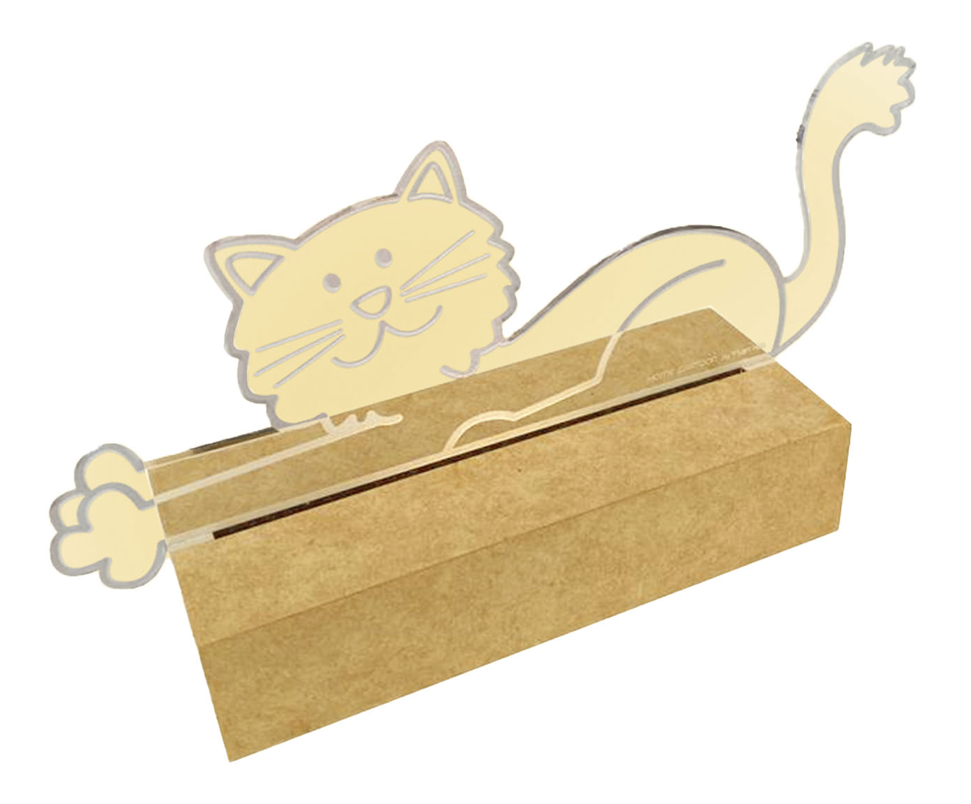 Lumin&aacute;ria de Mesa com Led Gato - 20X10X6cm - image 0