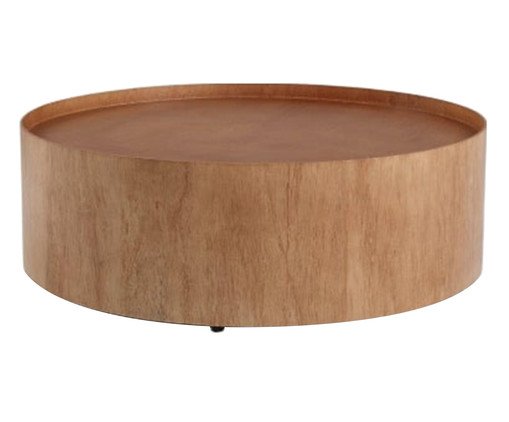 Mesa de Centro Redondo Laminado Debora - Castanho image number 0