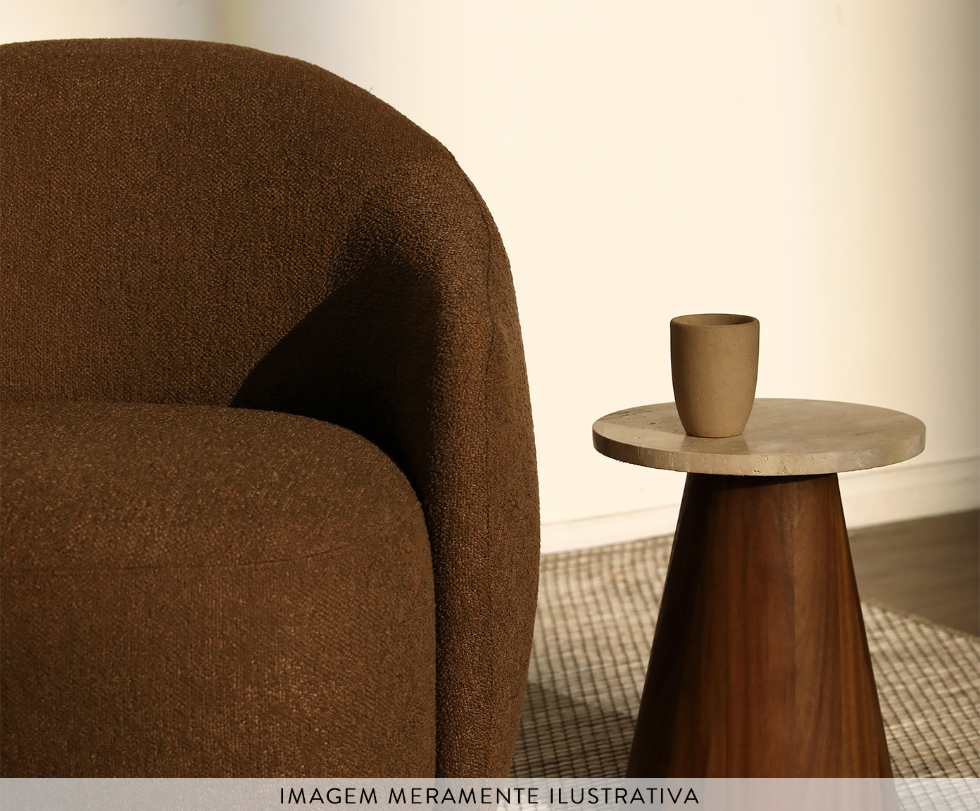 Poltrona Orin Boucle Marrom image number 6