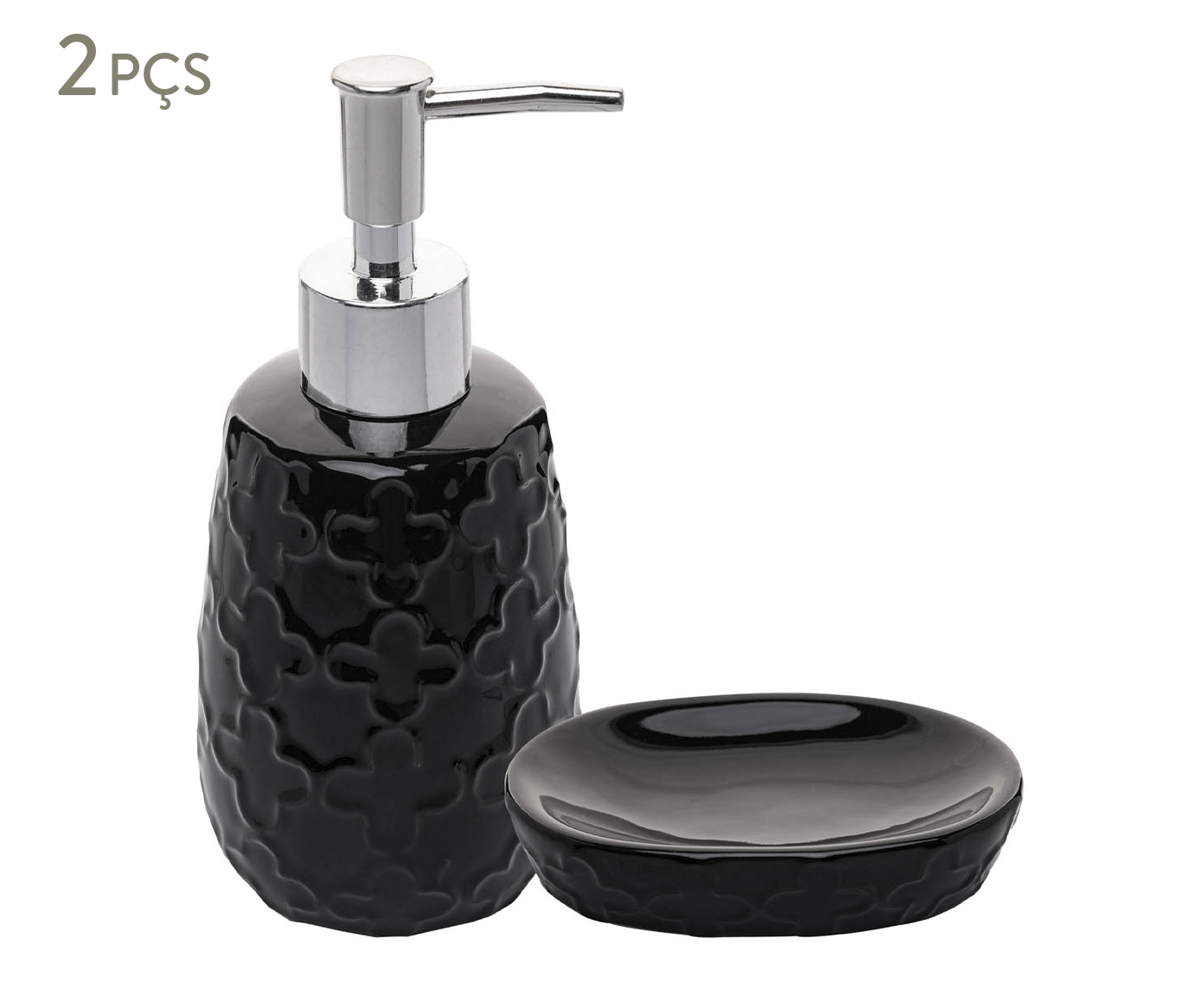 Jogo para Banheiro Clover Preto image number 0