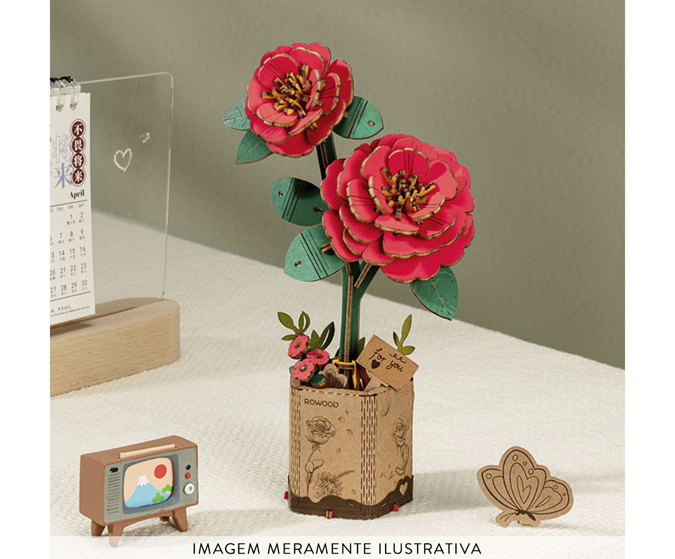 Quebra-Cabe&ccedil;a 3D Cam&eacute;lia image number 1