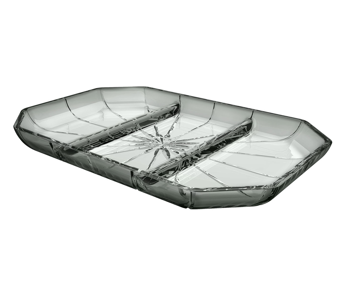 Petisqueira em Cristal Ecol&oacute;gico Refinatto Fum&ecirc; - image 0