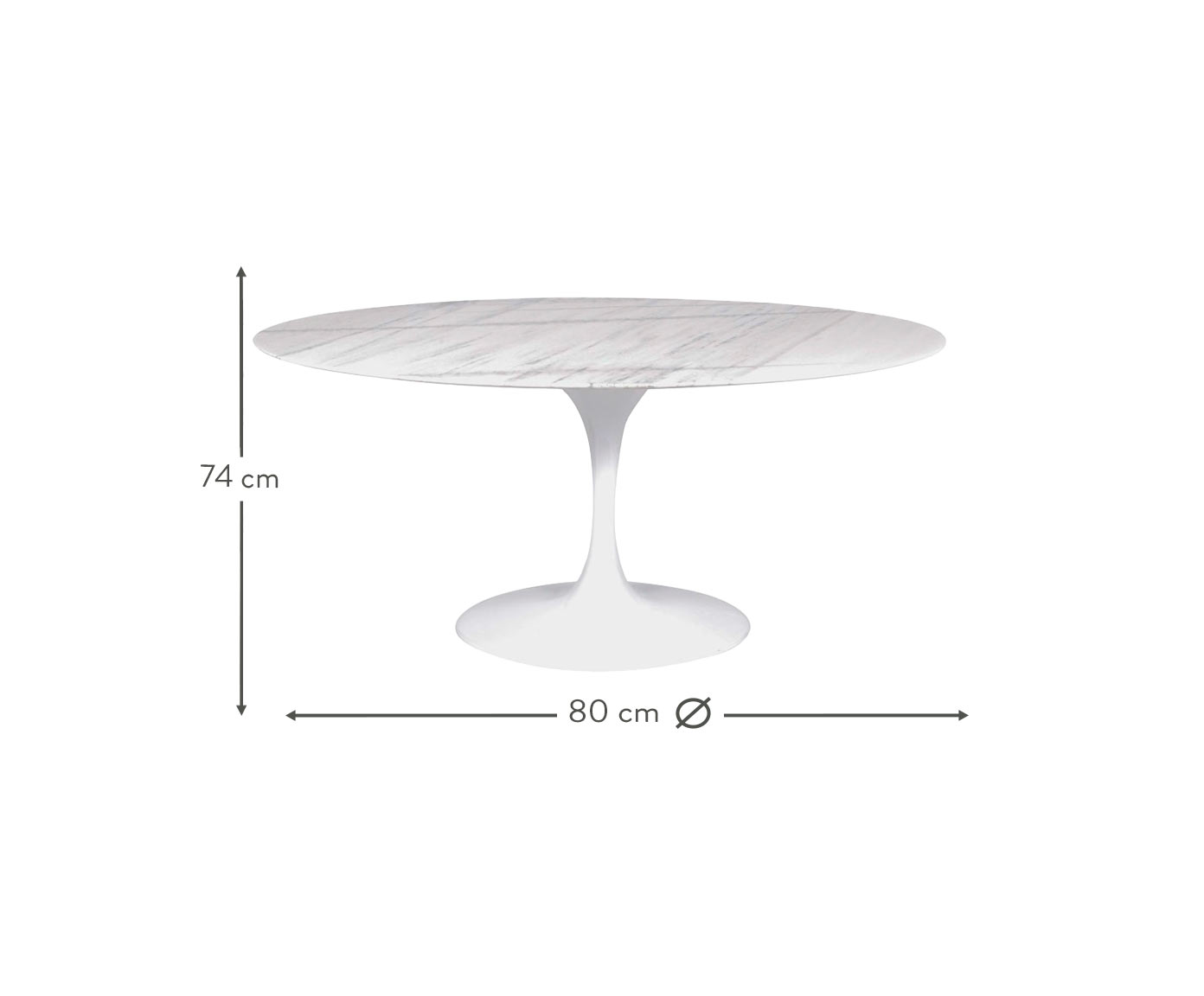 Mesa Saarinen Oval Espirito Santo Base Branca image number 5