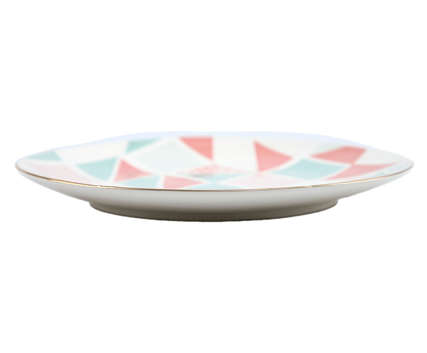Prato para Sobremesa em Porcelana Vic Branco - 2X21,5cm image number 2