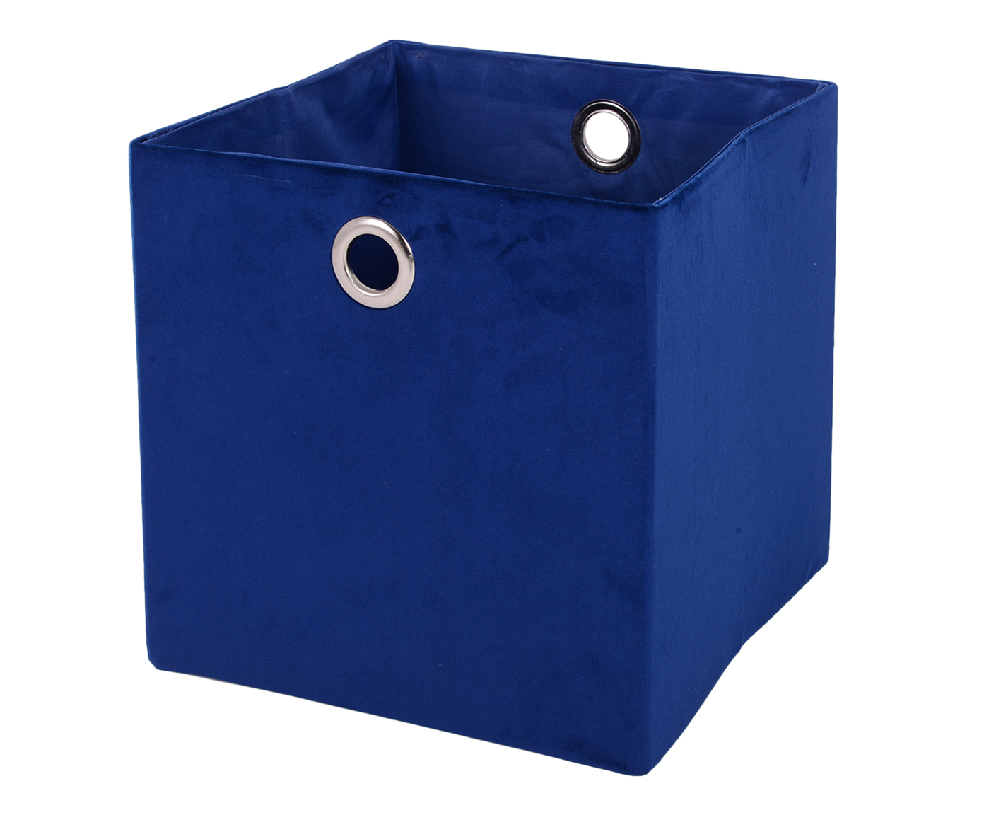 Cesto Organizador em Veludo Eloise Azul image number 0