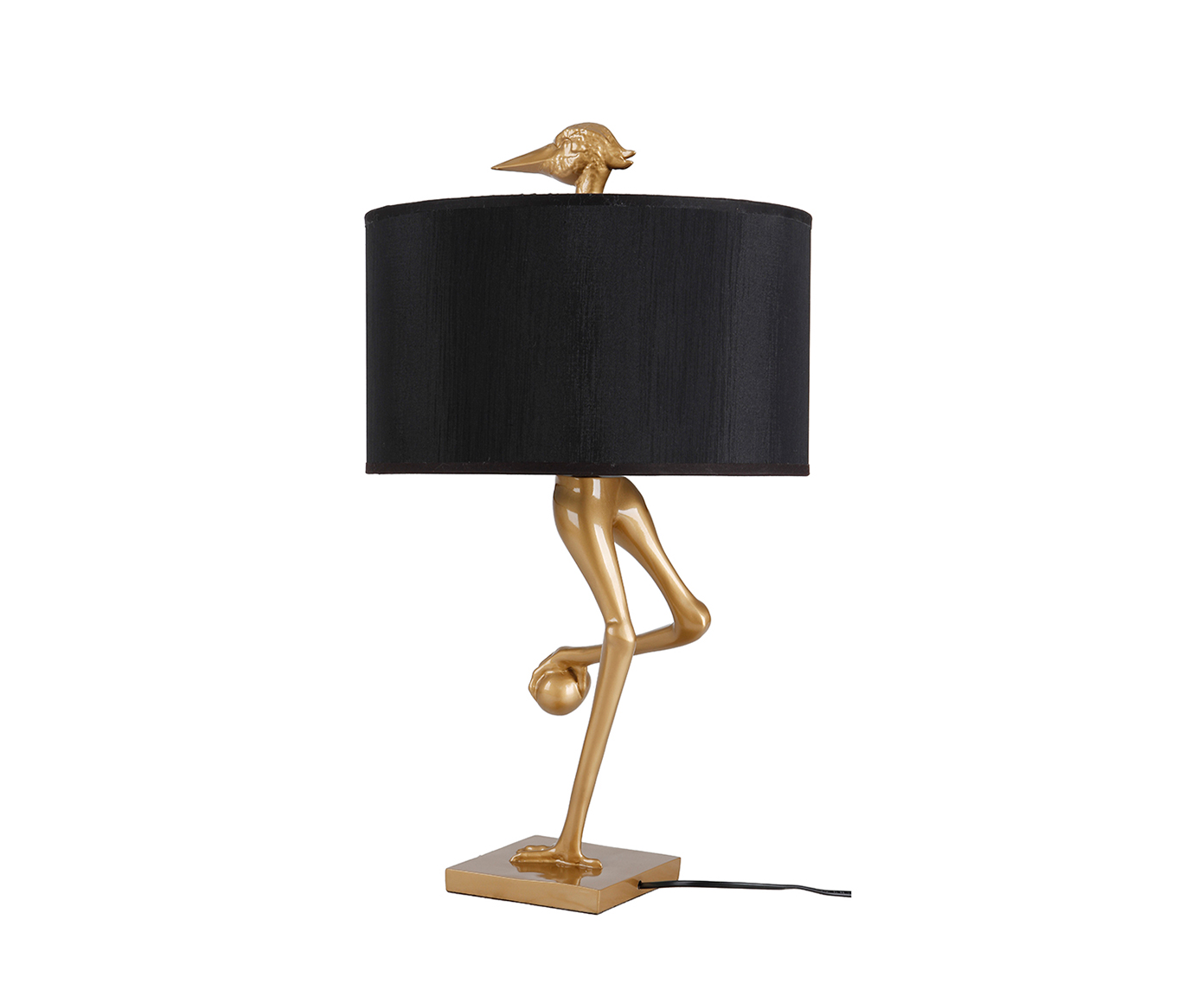 Abajur Gar&ccedil;a Dourado - Bivolt image number 0