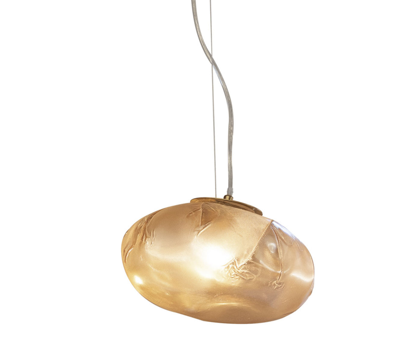 Pendente Flubber Conhaque e Dourado Bivolt image number 0