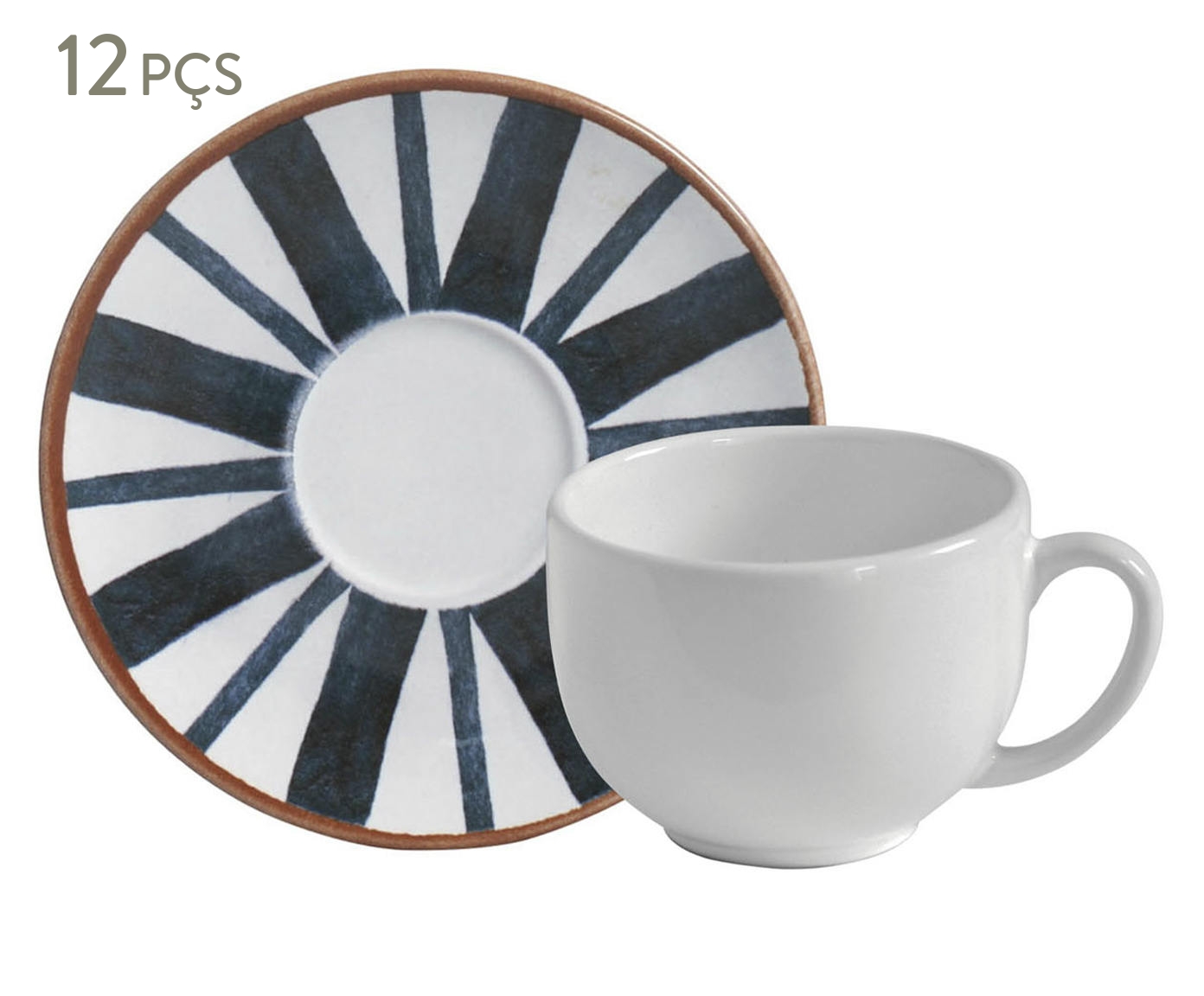 Jogo de X&iacute;caras para Ch&aacute; Coup Stoneware Tr&oacute;pico Abstrato - image 0