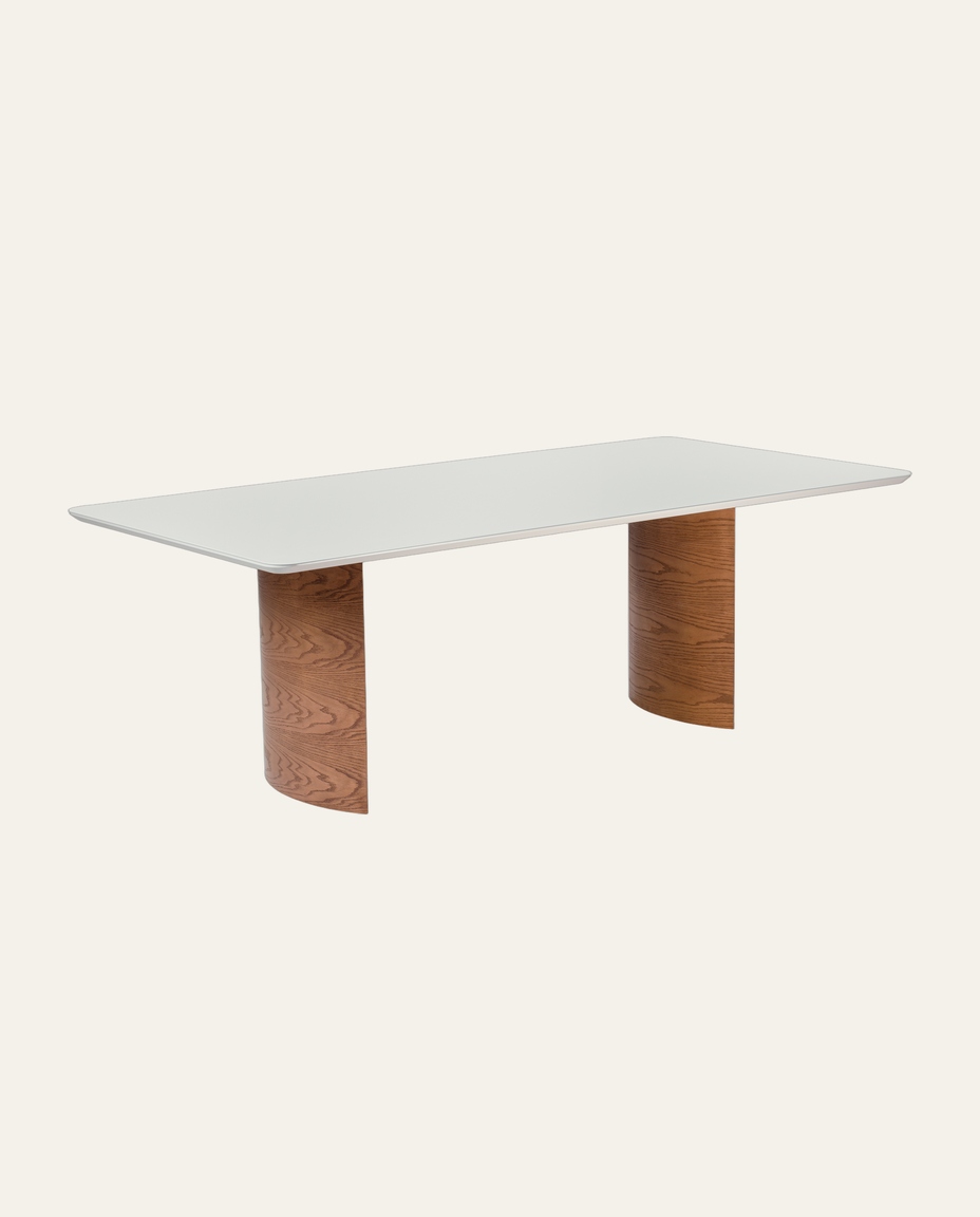 Base de Jantar com Tampo L&iacute;via Carvalho Am&ecirc;ndoa com Off White - image 0