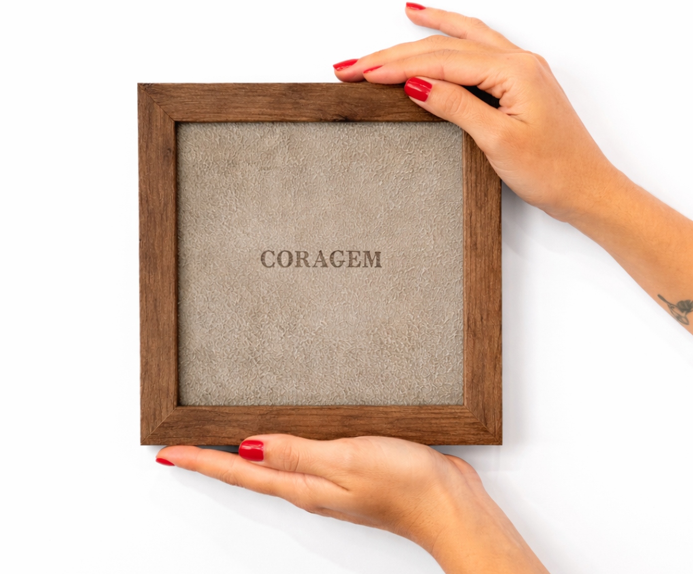 Quadro "Coragem" Camur&ccedil;a Off-White - image 1